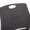 Flash Furniture Gray Plastic Stack Chair with Steel Sled Base, PK 5 5-RUT-NC499A-GY-GG - alternate 3